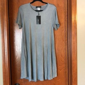 L&B (Lucky & Blessed) Gray T-shirt Dress